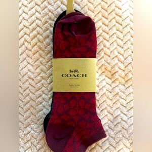 NEW! Pair of Coach ankle socks.